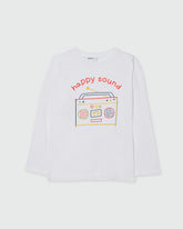 Ovs Fagottino Long-Sleeved T-Shirt With Stereo Print White / 24-30M